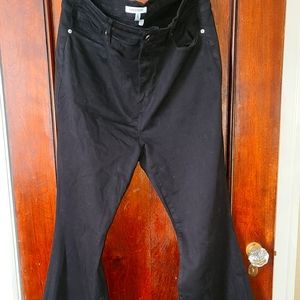 Good American Wide Leg High Rise Jeans, Black, 20.